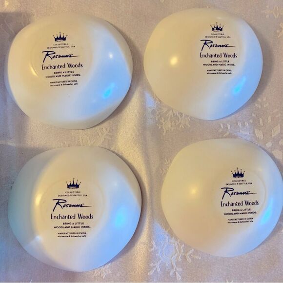 Enchanted Cottage Dipping Bowls Dishes Set of 4 NWT in Box Gorgeous - Picture 2 of 5